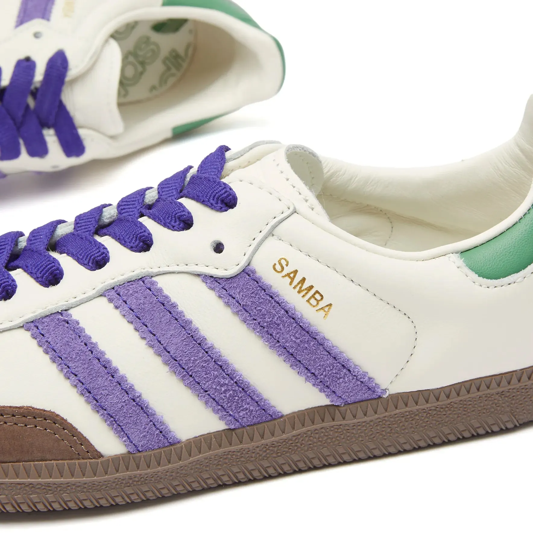 Adidas Samba OG sneakers, white/purple