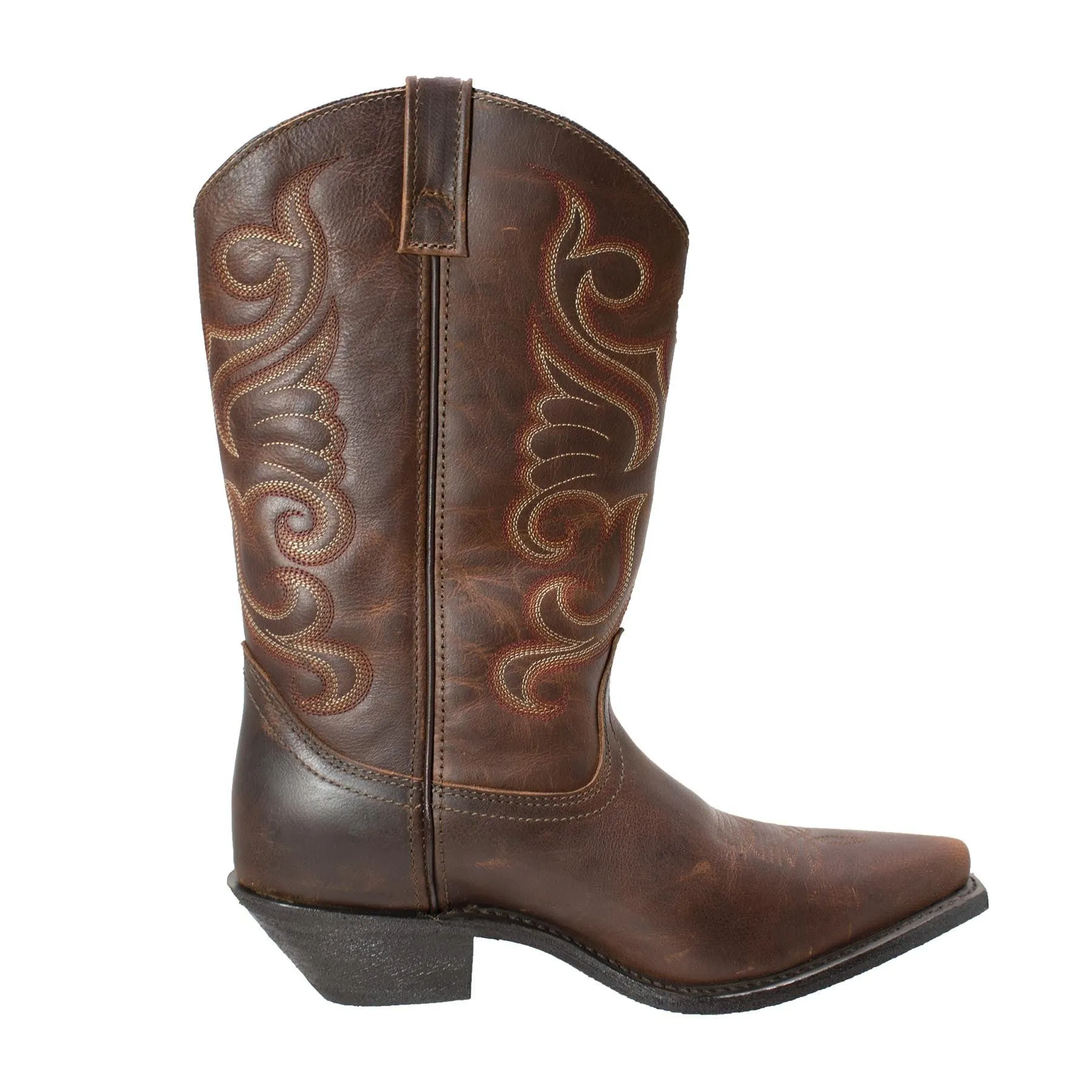 AdTec Women's 12" Full Grain Oiled Leather Western Boots Brown