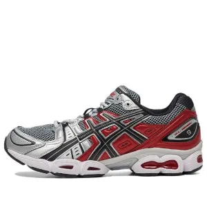 Asics Gel-Nimbus 9 sneakers, pure silver/classic red