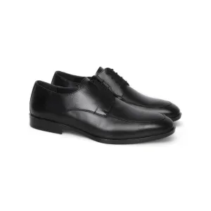 Black Classic Shoes With Lace-Up Design