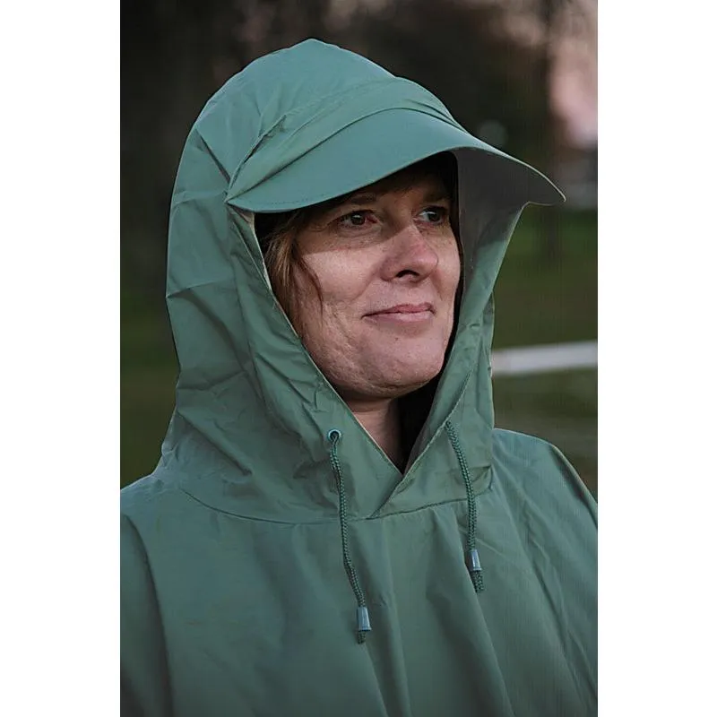 Boulder Creek Green PVC-Coated Nylon Rain Poncho One Size Fits All