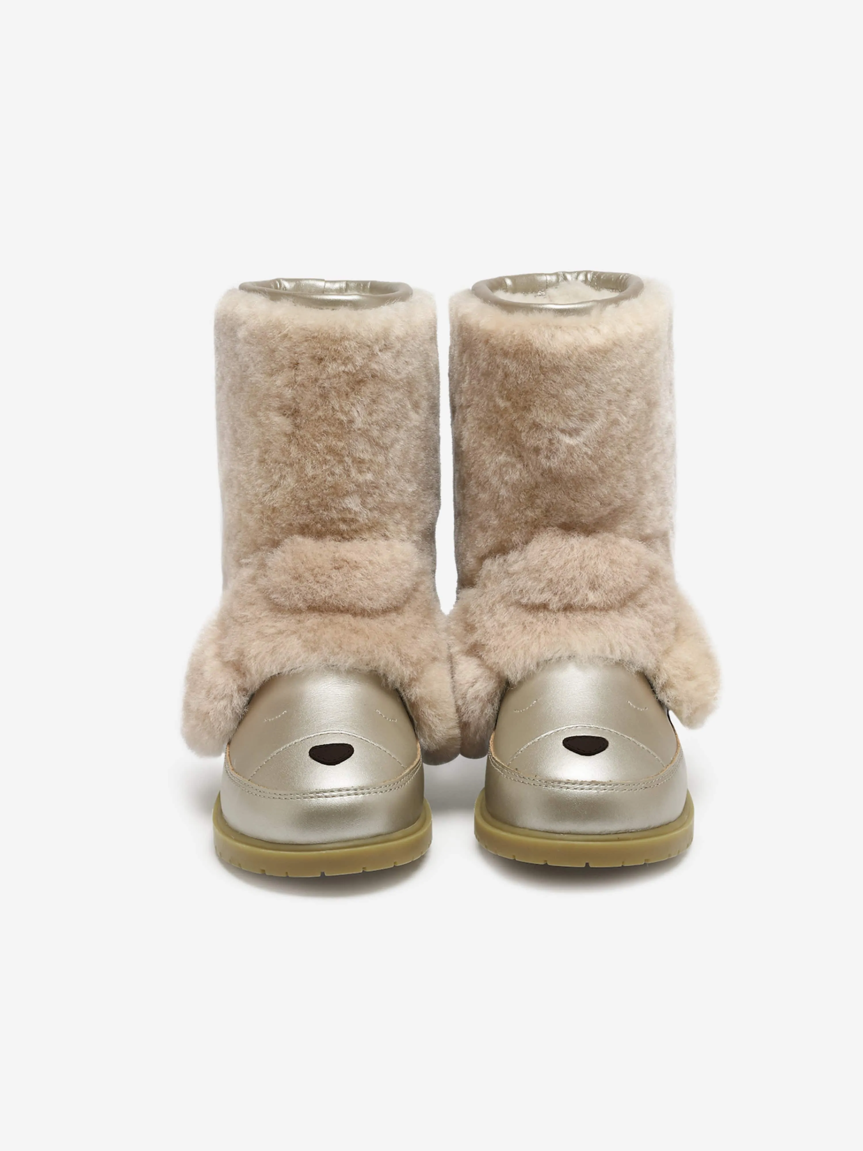 Donsje Girls Wadudu Exclusive Poodle Boots in Beige