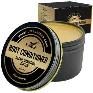 Eagle LP Heavy Duty Leather Conditioner (4 oz) Condition, Protect, & Soften Dry, Cracked, & Scratched Leather | Leather Preservative for Leather Shoes, Boots, Bags, Purses & Accessories