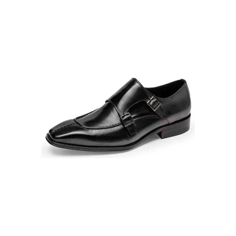 LuxeLeather Monkstrap Elegant Cow Leather Dress Shoes