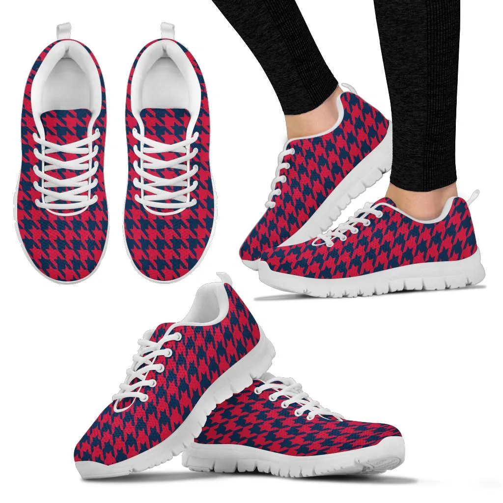 Mesh Sneakers_Blue on Red_NE_HT Pattern