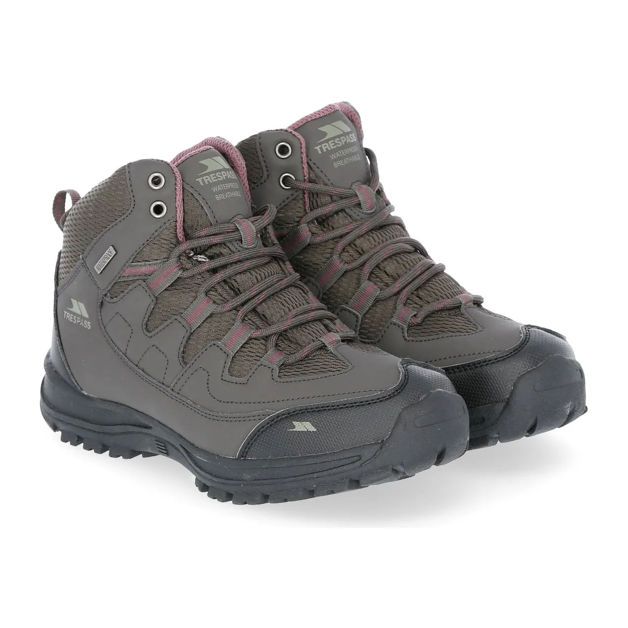 Mitzi Womens Waterproof Hiking Boots in Coffee