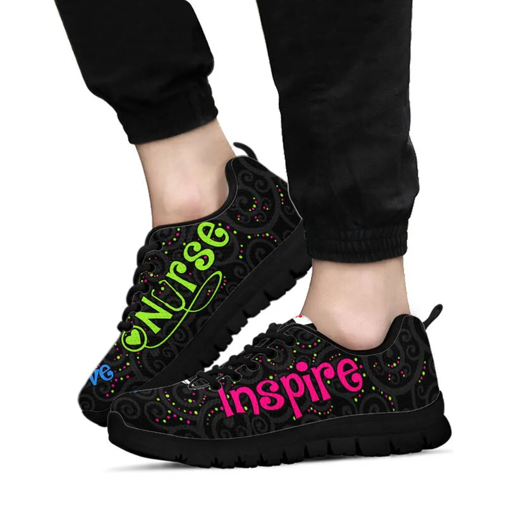 Nurse Sneaker, Nurse Love Inspire Sneakers Shoes, Best Shoes For Nurses