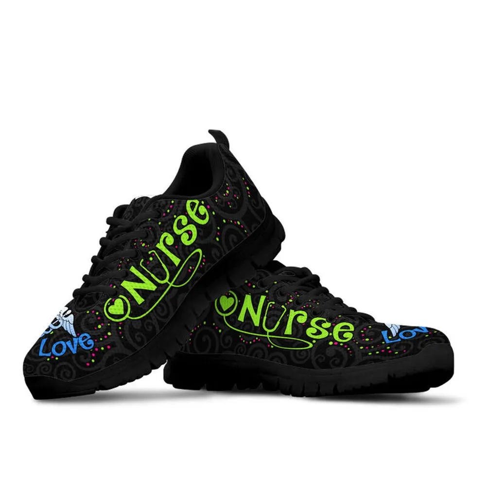 Nurse Sneaker, Nurse Love Inspire Sneakers Shoes, Best Shoes For Nurses