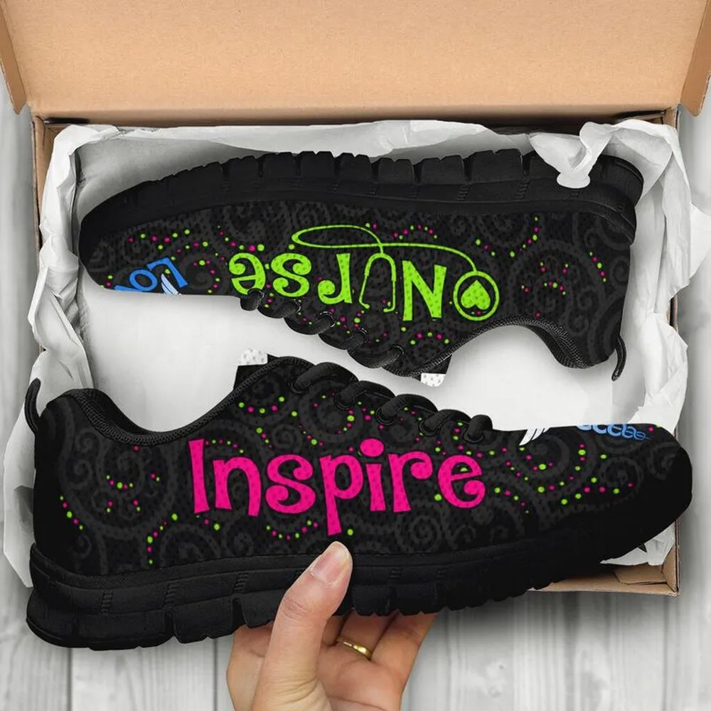 Nurse Sneaker, Nurse Love Inspire Sneakers Shoes, Best Shoes For Nurses