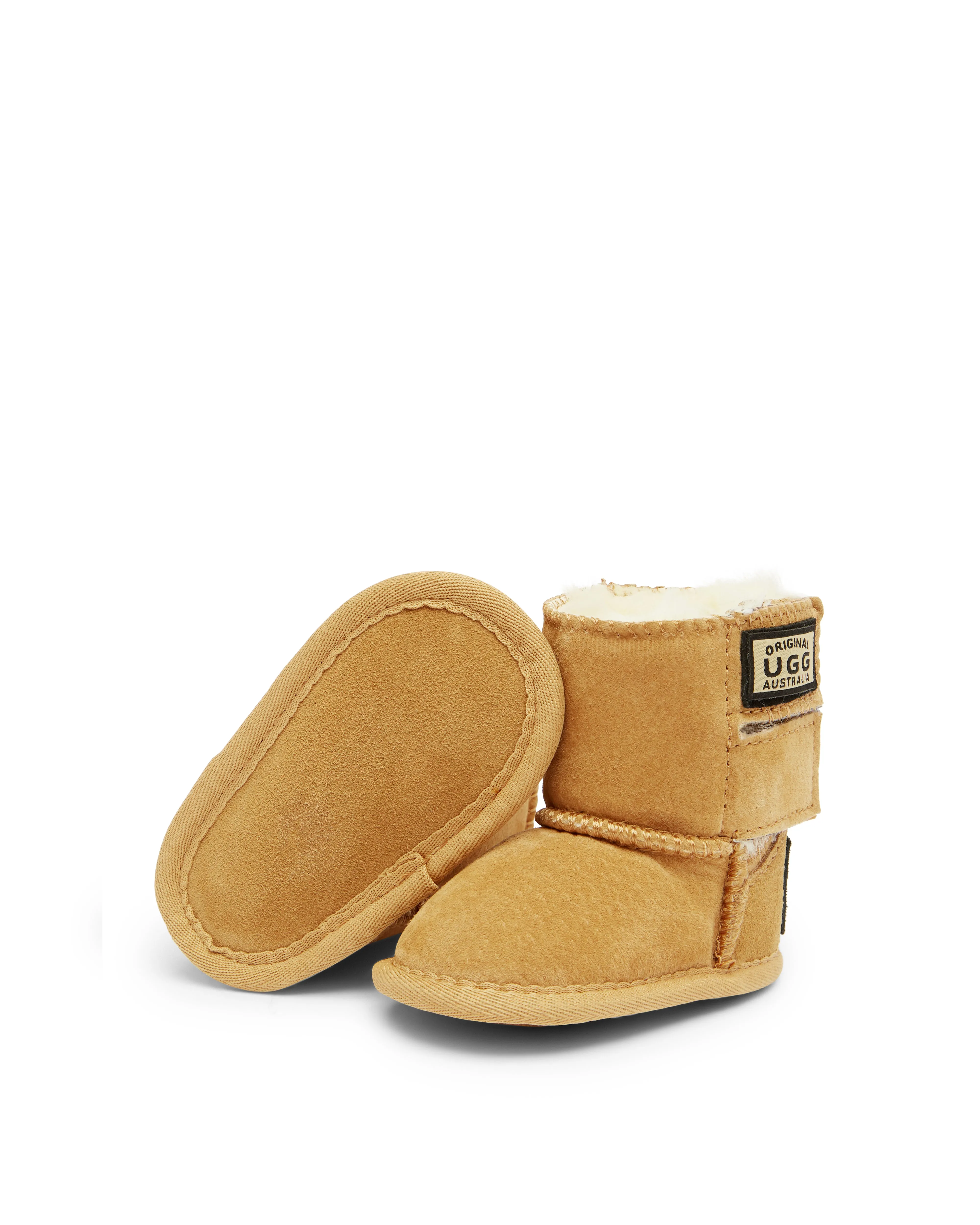 Original UGG Australia Kids Chestnut Soft Velcro Bootsies