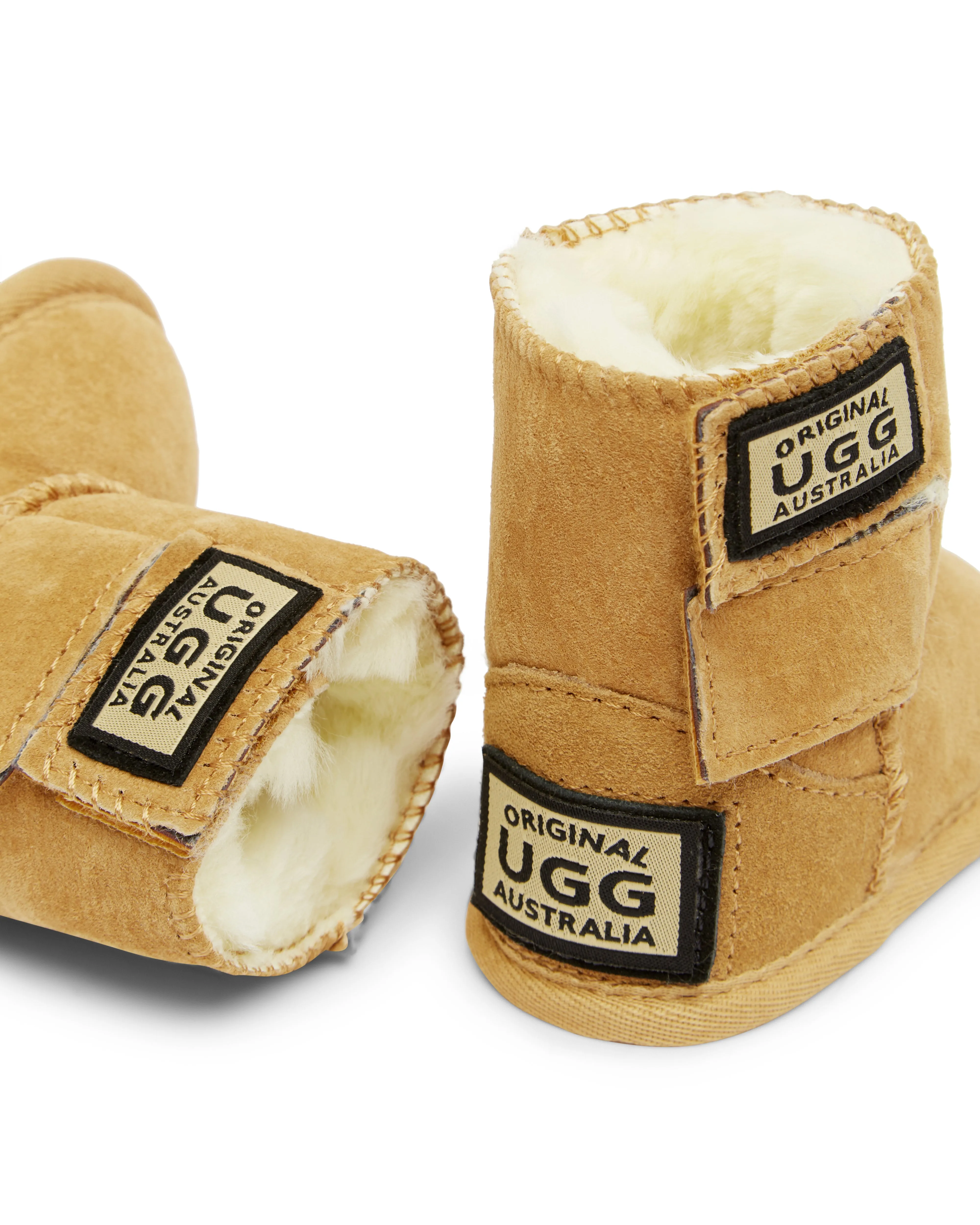 Original UGG Australia Kids Chestnut Soft Velcro Bootsies