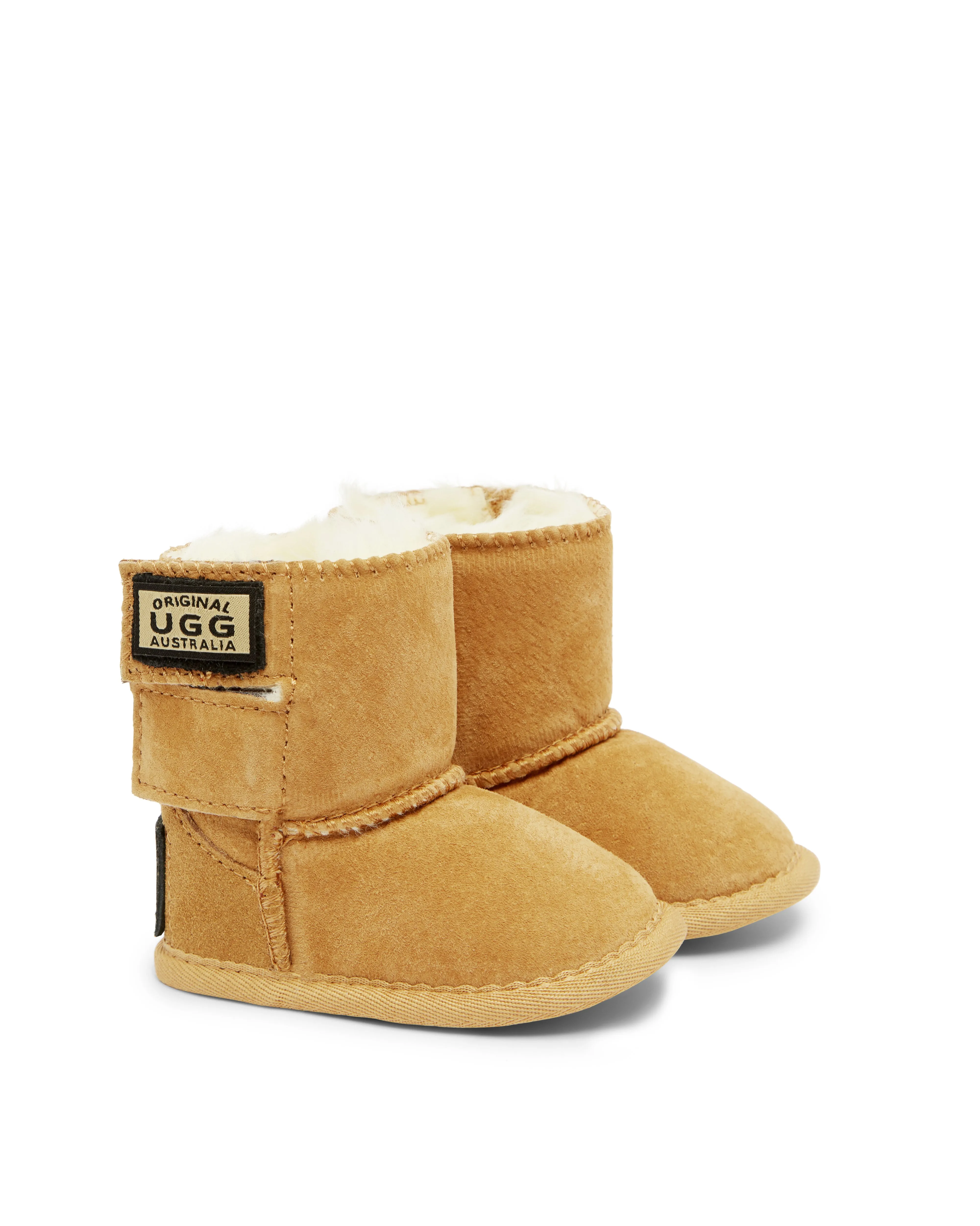 Original UGG Australia Kids Chestnut Soft Velcro Bootsies