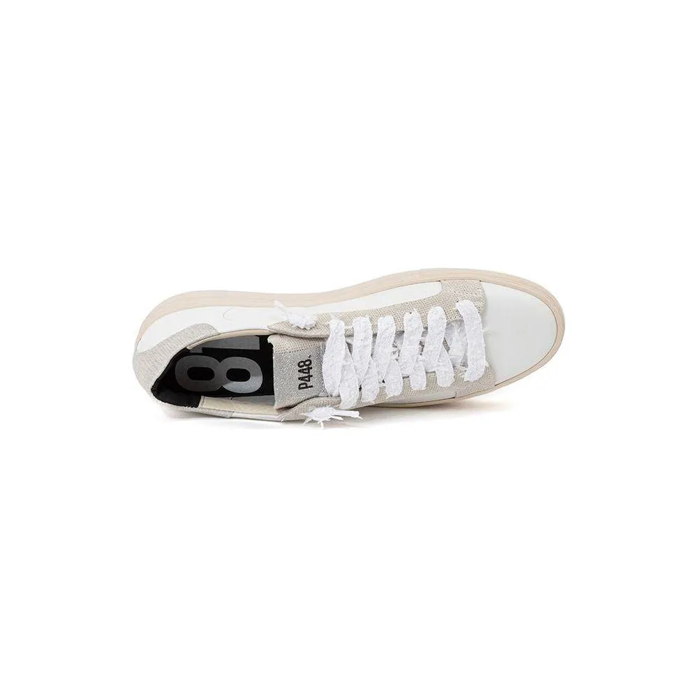 P448 Elegant White Leather Sneakers