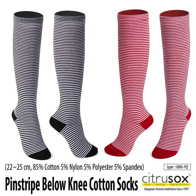 Pin Stripes Below Knee Socks