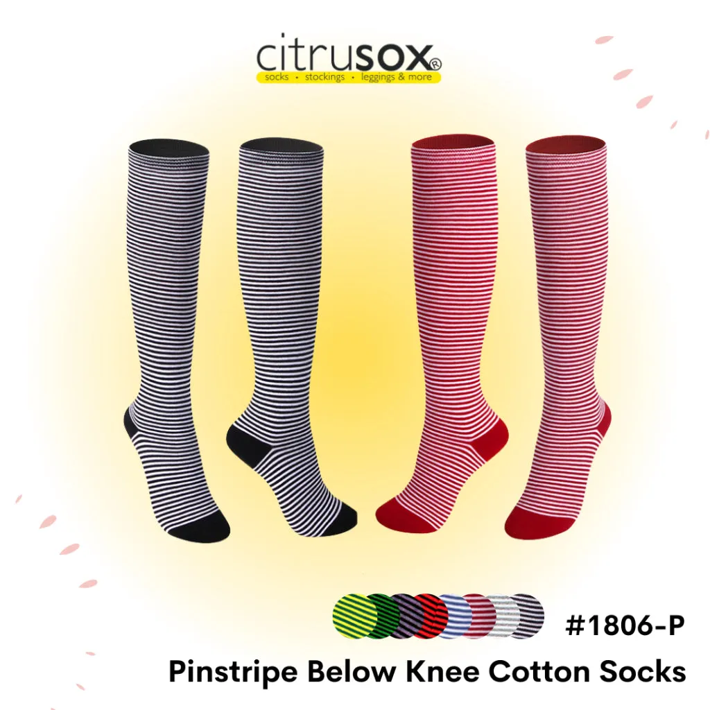 Pin Stripes Below Knee Socks