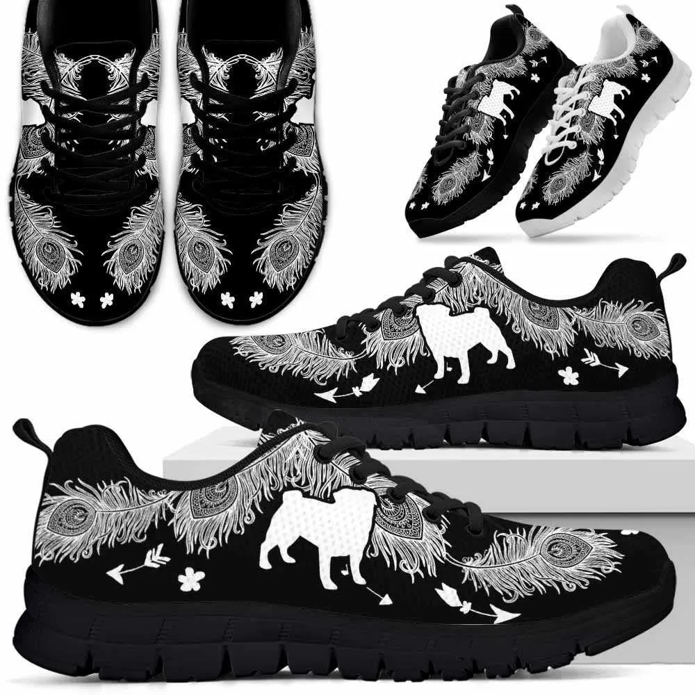 Pug Sneaker, Pug Dog Lovers Sneakers Running Shoes Gift Women Men Dog Mom Dog Dad, Pug Shoes