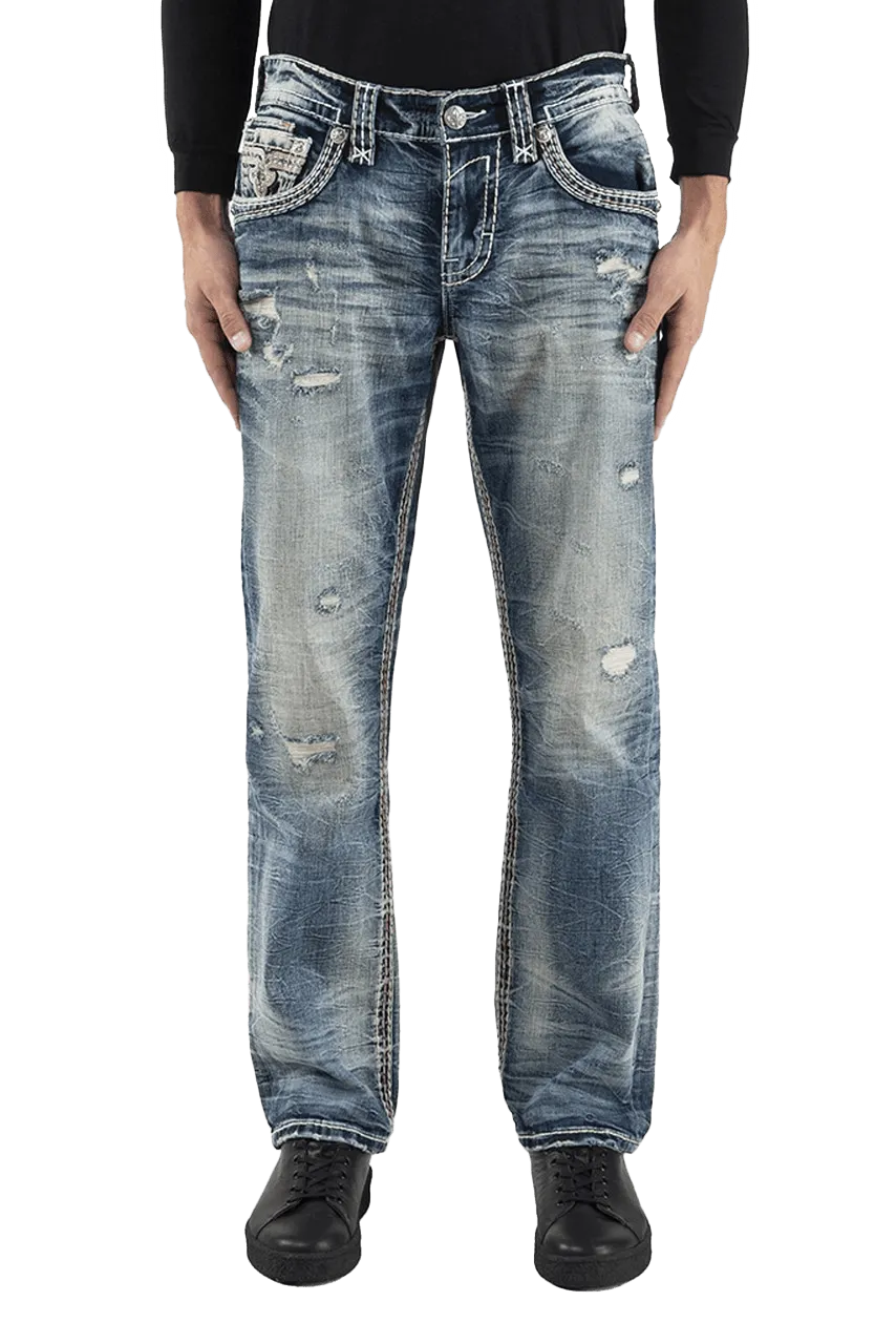 Rock Revival Men's Esteban Straight Denim Jeans