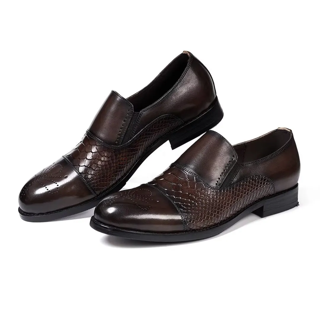 Sophisticate's Slip-On Leather Elegance