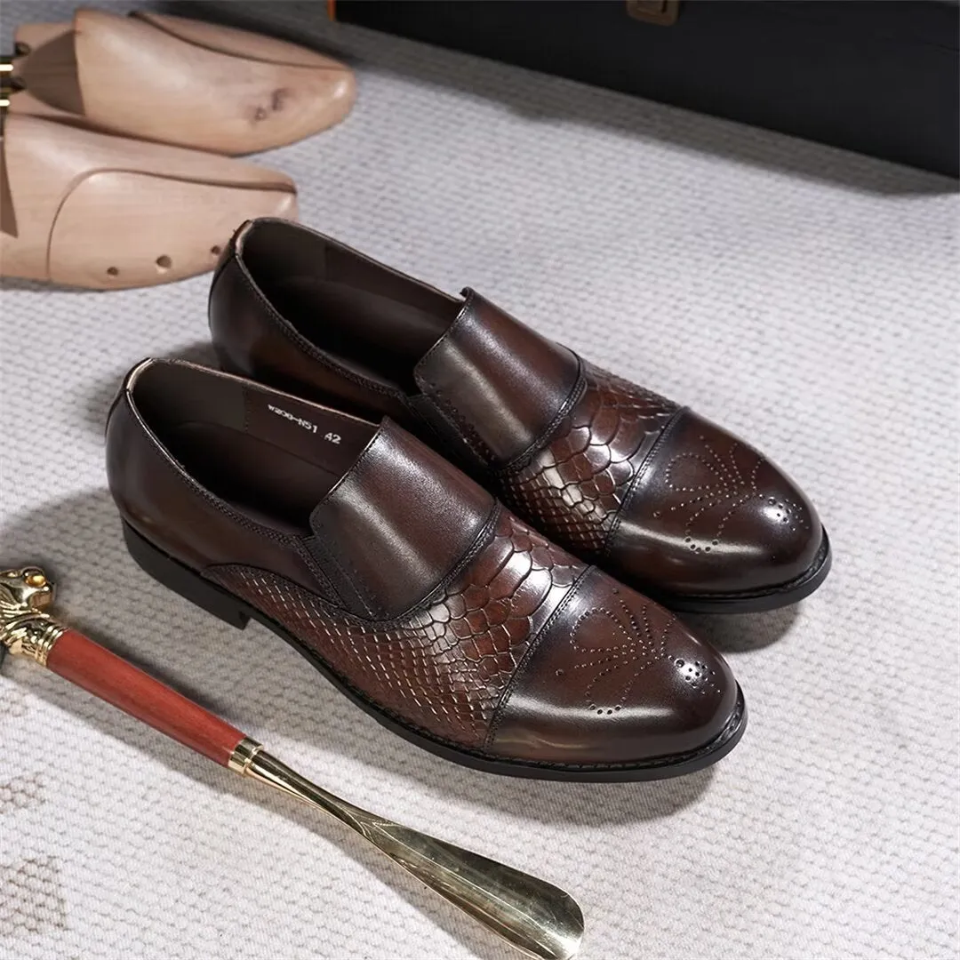 Sophisticate's Slip-On Leather Elegance