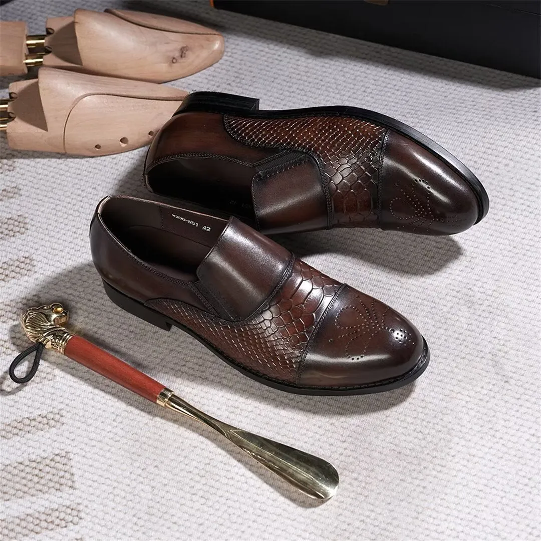 Sophisticate's Slip-On Leather Elegance