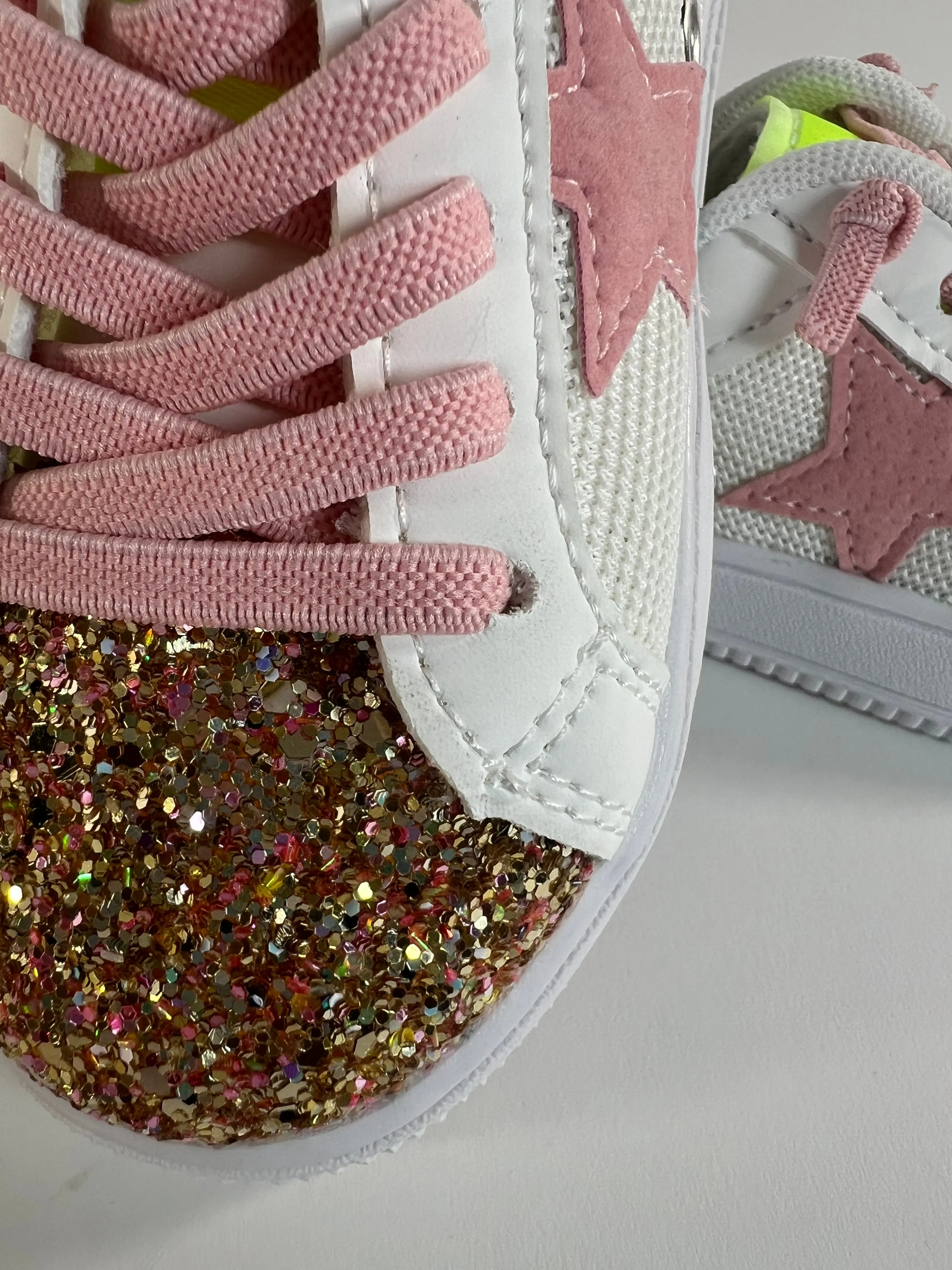 Star Kid Sequined Lace Up Kid Sneakers