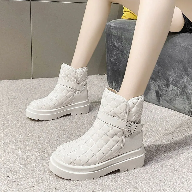 Warm Plush Thickened Fleece-lined Waterproof Snow Boots